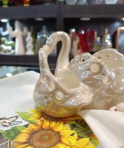 جا شکلاتی سرامیکی طرح دو  قو